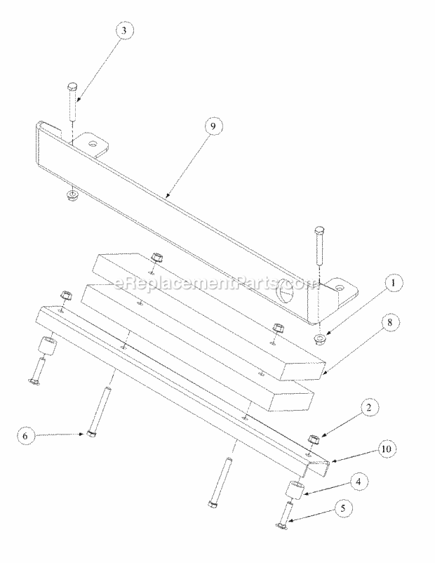 Rear Bumper Diagram and Parts List for M60-KH 53AB5BAX150 Cub Cadet Sprayer